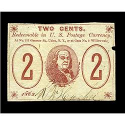 Utica, NY- R.W. Hencher 2¢ 1863 Harris UNLThe first scr Utica, NY- R.W. Hencher