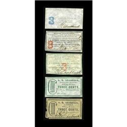 A Selection of S.W. Chubbuck 3¢ Notes, All Payable in P A Selection of S.W. Chubbuck 3¢ Notes, All P