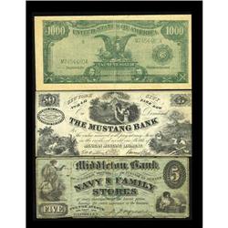 Three Advertising Notes.Brooklyn, NY- Navy & Family Sto Three Advertising Notes.