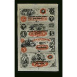 Washington, NC- Bank of Washington $3-$4-$5-$10 18__ G4 Washington, NC- Bank of Washington