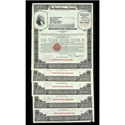 War Savings Bond Series E $25 Bond Five Examples. War Savings $25 Bond Five Examples.