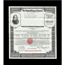 War Savings $100 Bond. War Savings $100 Bond.