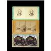 Image 1 : Three Stereo View Cards including one of Brigham Young, Three Stereo View Cards including