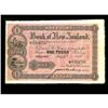 Image 1 : Bank of New Zealand 1 Pound July 1, 1909 Pick Unlisted New Zealand