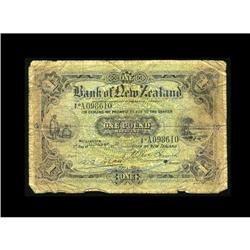 Bank of New Zealand 1 Pound Oct. 17, 1917 Pick S225 New Zealand