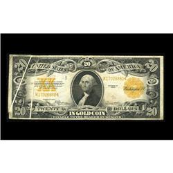 Fr. 1187 $20 1922 Gold Certificate. Fine-Very Fine. A p Fr. 1187 $20 1922 Gold Certificate. Fine-Ver