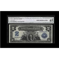 Fr. 251 $2 1899 Silver Certificate CGA Gem Uncirculated Fr. 251 $2 1899 Silver Certificate CGA Gem U