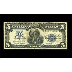Fr. 279 $5 1899 Silver Certificate. Fine. According to Fr. 279 $5 1899 Silver Certificate. Fine.