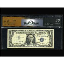 Fr. 1619 $1 1957 Silver Certificate. RCGS Very Fine 30. Fr. 1619 $1 1957 Silver Certificate. RCGS Ve