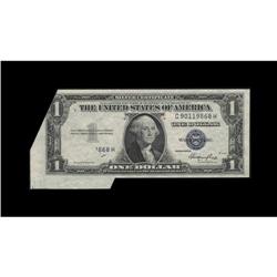 Fr. 1614 $1 1935E Silver Certificate. Foldover Error Fr. 1614 $1 1935E Silver Certificate. Choice Cr