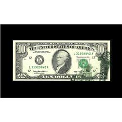 Fr. 2030-L $10 1993 Federal Reserve Note. Gem Crisp Unc Fr. 2030-L $10 1993 Federal Reserve Note. Ge