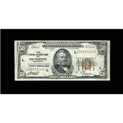 Fr. 1880-L $50 1929 Federal Reserve Bank Note. Very Fin Fr. 1880-L $50 1929 Federal Reserve Bank Not