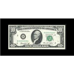 Fr. 2022-B $10 1974 Federal Reserve Note. Choice Crisp Fr. 2022-B $10 1974 Federal Reserve Note. Cho