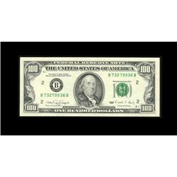 Fr. 2173-B $100 1990 Federal Reserve Note. Superb Gem C Fr. 2173-B $100 1990 Federal Reserve Note. S