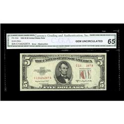 Fr. 1534 $5 1953-B Legal Tender. CGA Gem Uncirculated 6 Fr. 1534 $5 1953-B Legal Tender. CGA Gem Unc