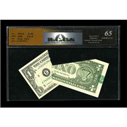 Fr. 1914-E $1 1988 Federal Reserve Note. RCGS Gem CU 65 Fr. 1914-E $1 1988 Federal Reserve Note. RCG