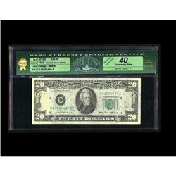 Fr. 2075-D $20 1985 Federal Reserve Note. Extremely Fin Fr. 2075-D $20 1985 Federal Reserve Note. RC