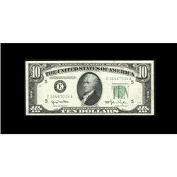 Fr. 2020-E $10 1950 Federal Reserve Note. Extremely Fin Fr. 2020-E $10 1950 Federal Reserve Note. Ex