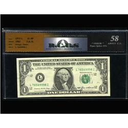 Fr. 1913-L $1 1985 Federal Reserve Note. RCGS About CU  Fr. 1913-L $1 1985 Federal Reserve Note. RCG