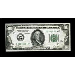 Fr. 2150-L* $100 1928 Federal Reserve Note. Choice Cris Fr. 2150-L* $100 1928 Federal Reserve Note. 