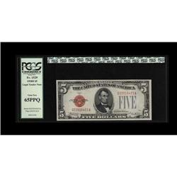 Fr. 1529 $5 1928D Legal Tender Note. PCGS Gem New 65PPQ Fr. 1529 $5 1928D Legal Tender Note. PCGS Ge