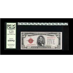 Fr. 1529 $5 1928D Legal Tender Note. PCGS Gem New 65 PP Fr. 1529 $5 1928D Legal Tender Note. PCGS Ge
