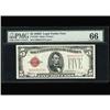 Image 1 : Fr. 1529 $5 1928D Legal Tender Note. PMG Gem Uncirculat Fr. 1529 $5 1928D Legal Tender Note. PMG Gem