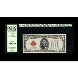 Fr. 1529 $5 1928D Legal Tender Note. PCGS Gem New 65PPQ Fr. 1529 $5 1928D Legal Tender Note. PCGS Ge
