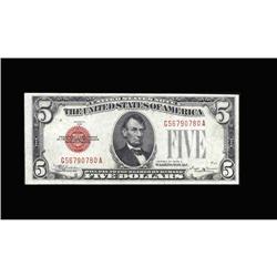 Fr. 1529 $5 1928D Legal Tender Note. Choice Crisp Uncir Fr. 1529 $5 1928D Legal Tender Note. Choice 