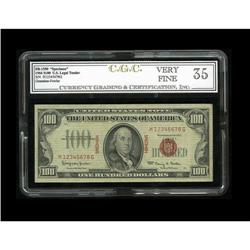 Fr. 1550 $100 1966 Specimen Legal Tender Note. CGC Very Fr. 1550 $100 1966 Specimen Legal Tender Not