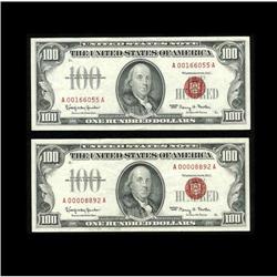 A High Grade Pair of $100 1966 Legal Tender NotesFr. 15 A High Grade Pair of $100 1966 Legal Tender 