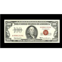 Fr. 1551 $100 1966A Legal Tender Note. Crisp Uncirculat Fr. 1551 $100 1966A Legal Tender Note. Crisp