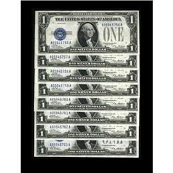 Eight Consecutive Fr. 1600 $1 1928 Silver Certificates. Eight Consecutive Fr. 1600 $1 1928 Silver Ce