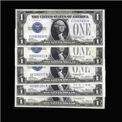 Fr. 1600 $1 1928 Silver Certificates. Five ExamplesThis Fr. 1600 $1 1928 Silver Certificates. Five E