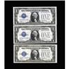 Image 1 : Fr. 1601 $1 1928A Experimental Silver Certificates.Thre Fr. 1601 $1 1928A Experimental Silver Certif