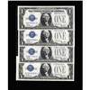 Image 1 : Fr. 1602 $1 1928B Silver Certificates. Four Examples.Th Fr. 1602 $1 1928B Silver Certificates. Four 