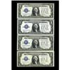 Image 1 : Fr. 1604 $1 1928D Silver Certificates. Four ExamplesThe Fr. 1604 $1 1928D Silver Certificates. Four 