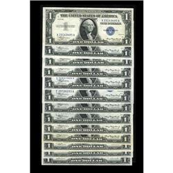 Fr. 1607 $1 1935 Silver Certificates. Thirteen Examples Fr. 1607 $1 1935 Silver Certificates. Thirte