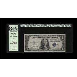 Fr. 1609 $1 1935A R Silver Certificate. PCGS Gem New 66 Fr. 1609 $1 1935A R Silver Certificate. PCGS