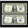 Image 1 : Fr. 1609/1610 $1 1935A R and S $1 Silver Certificates. Fr. 1609/1610 $1 1935A R and S $1 Silver Cert