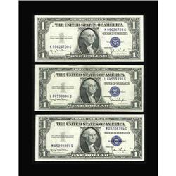 Fr. 1613W $1 1935D Silver Certificates. Three Examples Fr. 1613W $1 1935D Silver Certificates. Three
