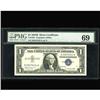 Image 1 : Fr. 1621 $1 1957B Silver Certificate. PMG Superb Gem Un Fr. 1621 $1 1957B Silver Certificate. PMG Su