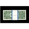 Image 2 : $1 1957B Silver Star Notes. Original Pack of 100 Fr. 1621* $1 1957B Silver Star Certificates. Origin