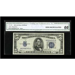 Fr. 1651 $5 1934A Mule Silver Certificate. CGA Gem Unci Fr. 1651 $5 1934A Mule Silver Certificate. C