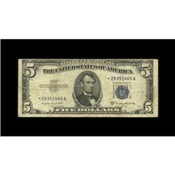 Fr. 1657* $5 1953B Silver Certificate. Fine-Very Fine.T Fr. 1657* $5 1953B Silver Certificate. Fine-