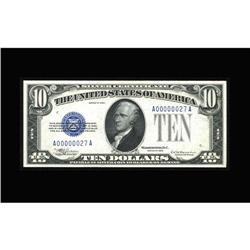 Fr. 1700 $10 1933 Silver Certificate. Gem Crisp Uncircu Fr. 1700 $10 1933 Silver Certificate. Gem Cr
