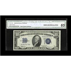 Fr. 1703 $10 1934B Silver Certificate. CGA Gem Uncircul Fr. 1703 $10 1934B Silver Certificate. CGA G