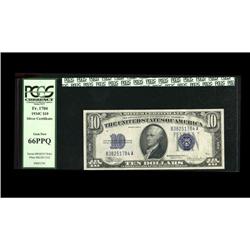 Fr. 1704 $10 1934C Silver Certificates. PCGS Gem New 66 Fr. 1704 $10 1934C Silver Certificates. PCGS