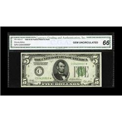 Fr. 1952-C* $5 1928B Federal Reserve Note. CGA Gem Unci Fr. 1952-C* $5 1928B Federal Reserve Note. C