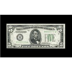 Fr. 1957-B $5 1934A Federal Reserve Note. Choice Crisp Fr. 1957-B* $5 1934A Federal Reserve Note. Ch